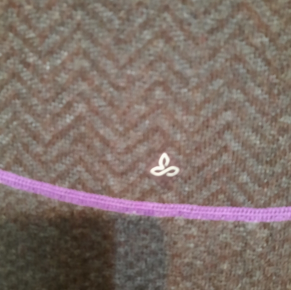 Prana Brown and Orange Quarter-Zip Sweater Med - Picture 8 of 11